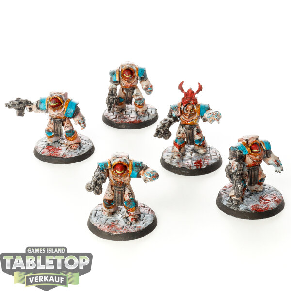 Horus Heresy - 5 x Legion Cataphractii Terminator Squad - bemalt