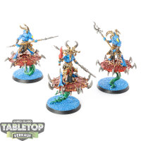 Disciples of Tzeentch - 3 x Tzaangor Enlightened - bemalt