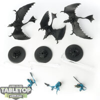 Seraphon - 3x Ripperdactyl Riders - teilweise bemalt