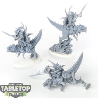 Seraphon - 3x Lost temple - Saurian raptor riders /...