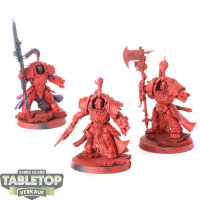 Adeptus Custodes - 3 x Allarus Custodians - teilweise bemalt