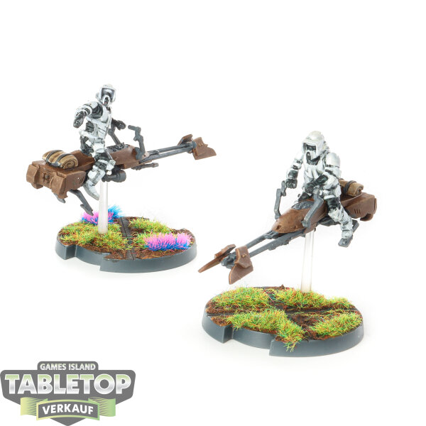 Galaktisches Imperium - 2 74-Z Speeder Bikes Unit Expansion - bemalt