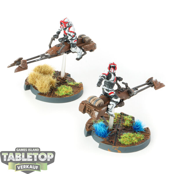 Galaktisches Imperium - 2 74-Z Speeder Bikes Unit Expansion - bemalt