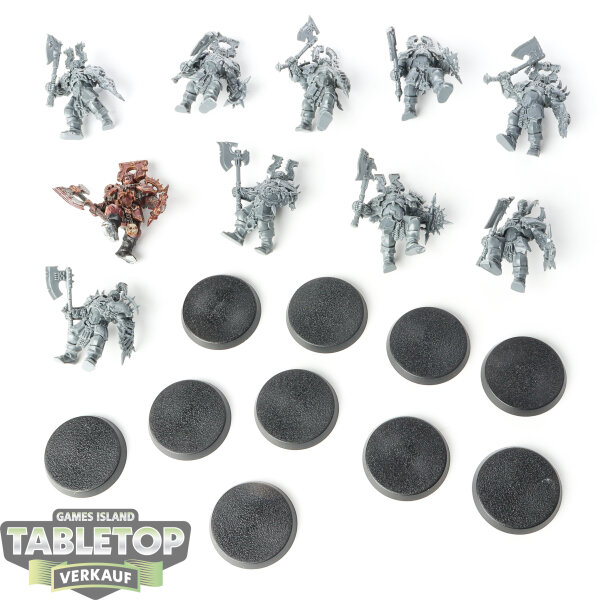 Blades of Khorne - 10 Blood Warriors - teilweise bemalt