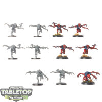 Tyraniden - 11 x Genestealers klassisch - teilweise bemalt