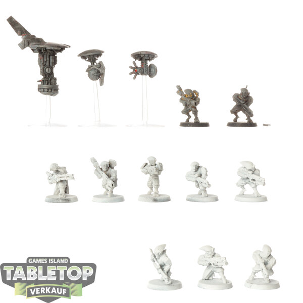 Tau Empire - 10x Pathfinder Team - grundiert