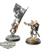 HdR Figuren - Gut - 2x Minas Tirith Commanders - bemalt