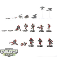 Tau Empire - 10x Fire Warriors Breacher Team - bemalt