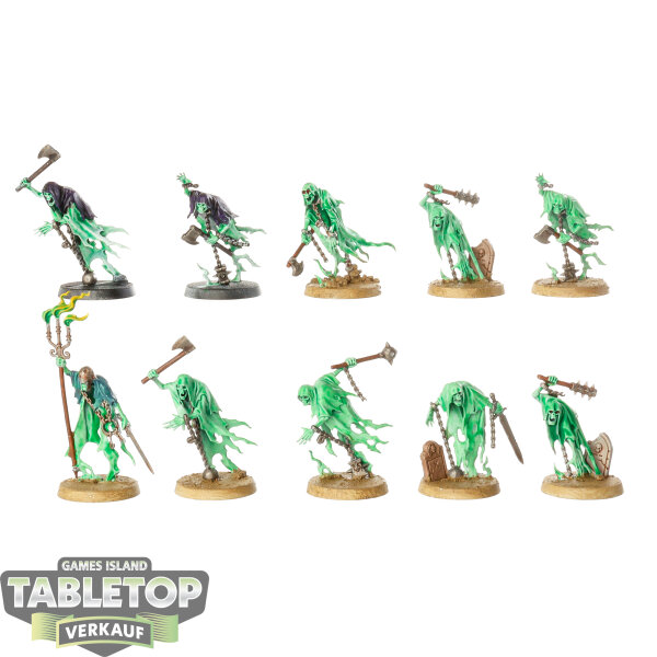 Nighthaunt - 10x Chainrasp Hordes - teilweise bemalt