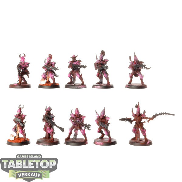 Drukhari - 10x Kabalite Warriors - teilweise bemalt