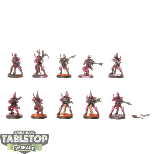 Drukhari - 10x Kabalite Warriors - teilweise bemalt