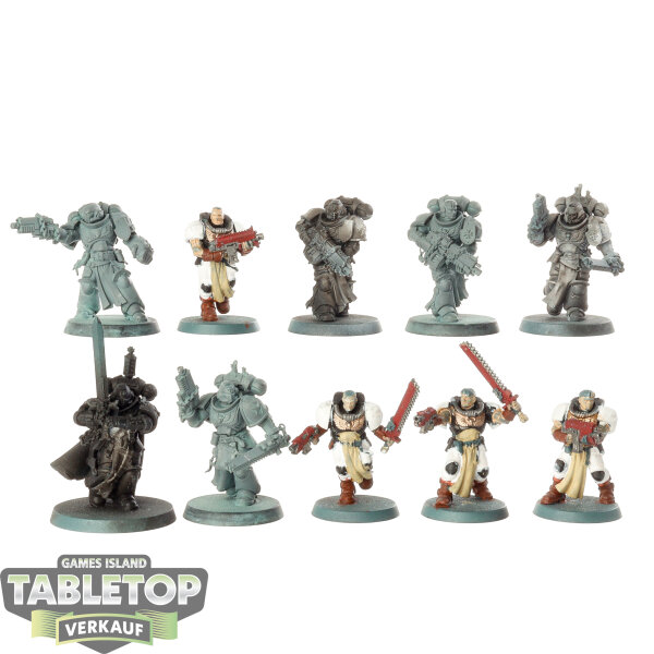 Black Templars - 10x Primaris Crusader Squad - teilweise bemalt