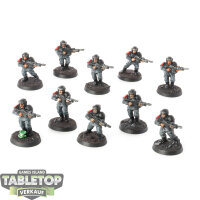 Astra Militarum - 10 Cadian Shock Troops klassisch - bemalt