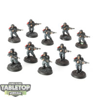 Astra Militarum - 10 Cadian Shock Troops klassisch - bemalt