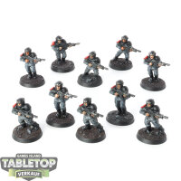 Astra Militarum - 10 Cadian Shock Troops klassisch - bemalt