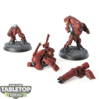 Tau Empire - 2 Stealth Battlesuits - teilweise bemalt