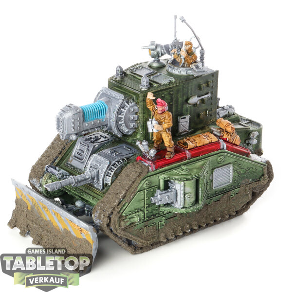 Astra Militarum - Leman Russ - Tank Commander / Kli-San Battle Tank Version 2 with sponsons - teilweise bemalt