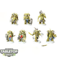 Death Guard - 7 x Plague Marines - teilweise bemalt