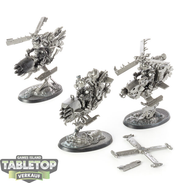 Orks - 3 Deffkoptas - grundiert