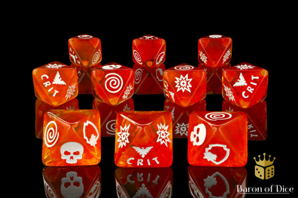 Baron of Dice - Phoenix D8 Dice Set (10)