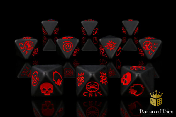 Baron of Dice - Black Night D8 Dice Set (10)