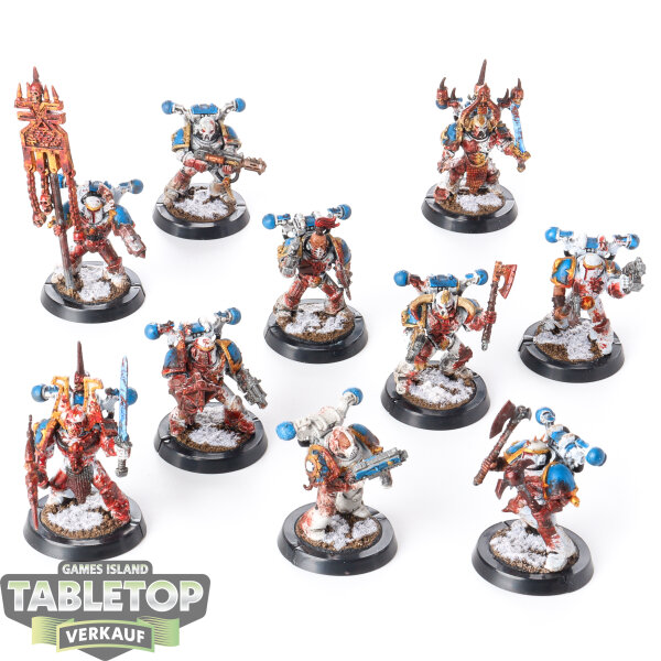 Chaos Space Marines - 10x Chaos Space Marines - klassisch - bemalt