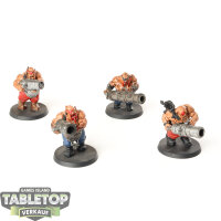 Ogor Mawtribes - 4 x Leadbelchers - teilweise bemalt