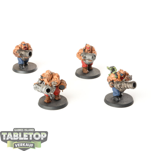 Ogor Mawtribes - 4 x Leadbelchers - teilweise bemalt