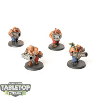 Ogor Mawtribes - 4 x Leadbelchers - teilweise bemalt