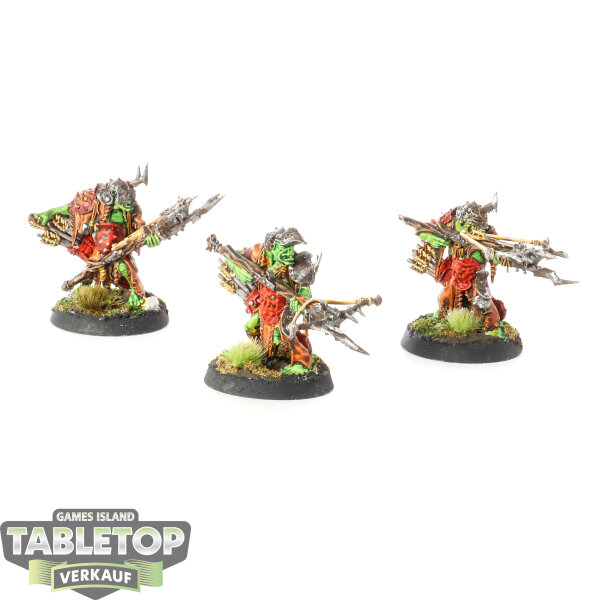 Orruk Warclans - 3 Man-Skewer Boltboyz - bemalt