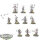 Slaves to Darkness - 9 x Horns of Hashut - bemalt