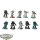 Space Marines - 10x Intercessors - teilweise bemalt