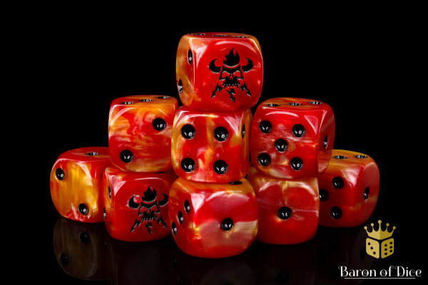 Baron of Dice - Bloody Icon 16mm Round Corner Dice (25)