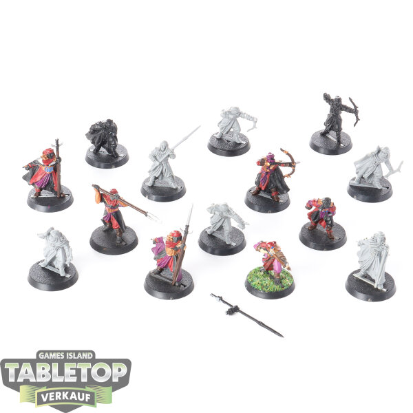 HdR Figuren - Böse - 12 x Haradrim Warriors - teilweise bemalt