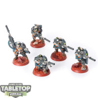 Space Marines - 5 x Scouts klassisch - bemalt