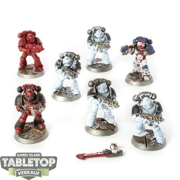 Space Marines - 7 Tactial Squad klassisch - teilweise bemalt