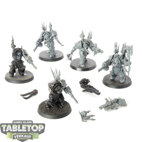 Chaos Space Marines - 5 Chaos Terminator Squad - unbemalt