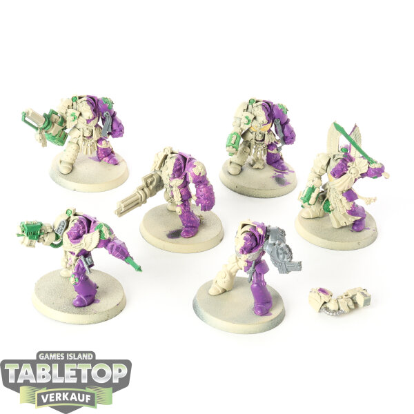 Dark Angels - 6 Deathwing Terminators klassisch - teilweise bemalt