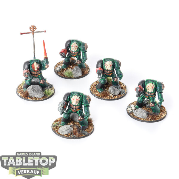 Space Marines - 5x Terminator Squad - klassisch - bemalt