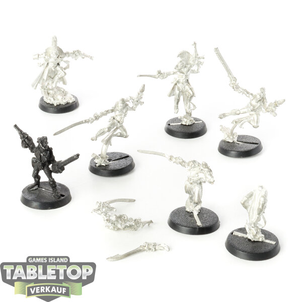 Aeldari - 7x Harlequin Troupe klassisch - teilweise bemalt