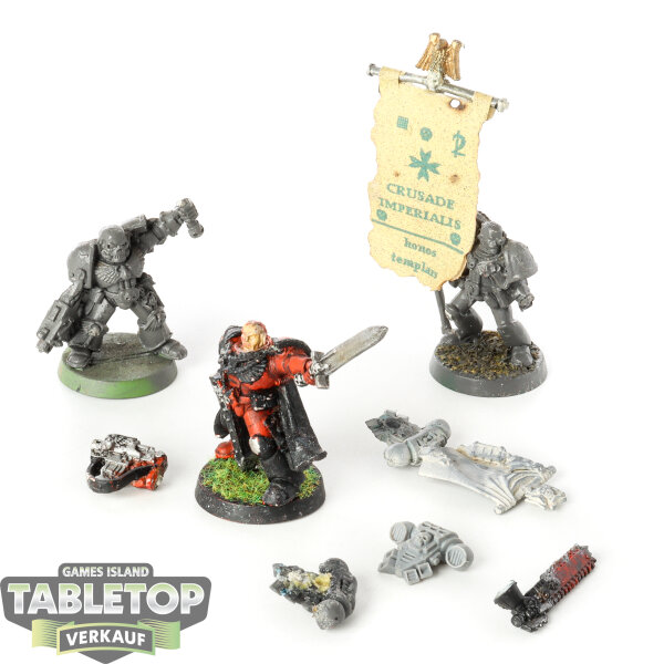 Space Marines - 3x Command Squad klassisch - teilweise bemalt