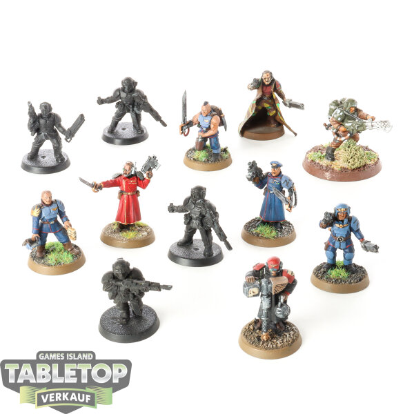 Astra Militarum - 12x Cadian Shock Troops - teilweise bemalt