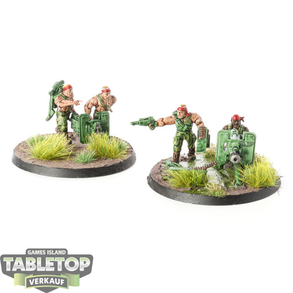 Astra Militarum - 2x Catachan Heavy Weapon Squad - bemalt