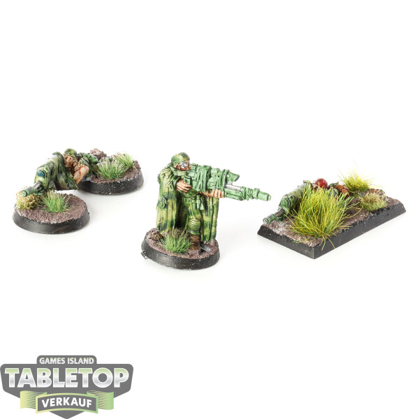 Astra Militarum - 3x Catachan Snipers - bemalt