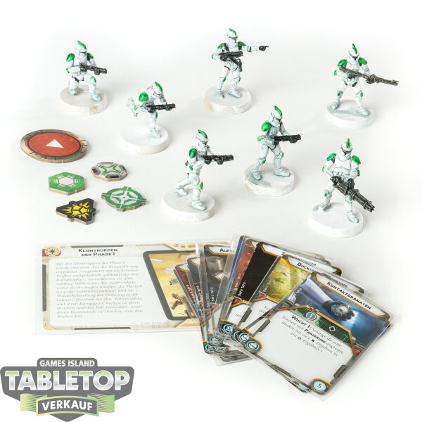 Galaktische Republik - 7x Phase I Clone Troopers - teilweise bemalt