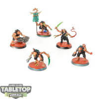 Genestealer Cults - 5 x Hybrid Metamorphs - teilweise bemalt
