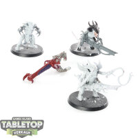Tyraniden - 3 x Tyranid Warriors - teilweise bemalt