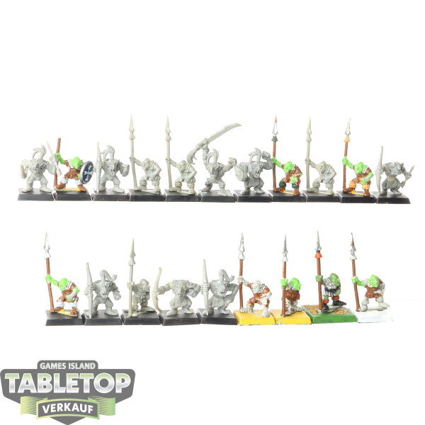 Orc & Goblin Tribes - 20 Goblins - teilweise bemalt