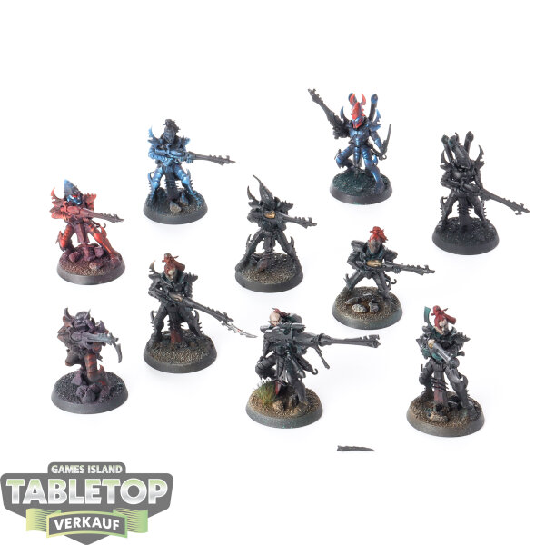 Drukhari - 10 x Kabalite Warriors - teilweise bemalt