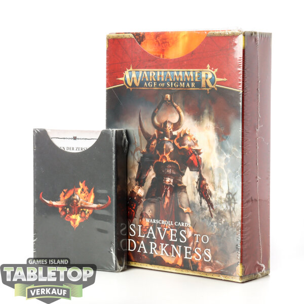 Slaves to Darkness - 1 - Warscroll Cards: Slaves to Darkness (GER) - Originalverpackt / Neu